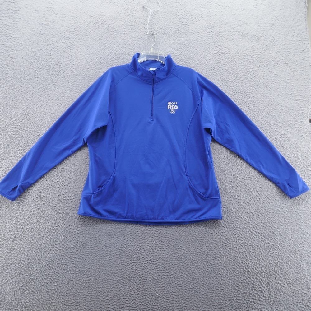 Sport Tek Womens Full Zip Golf Channel Rio Olympics Jacket XL Blue Performance‎